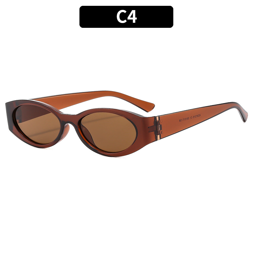 Elegante ovale Rahmen Sonnenbrille
