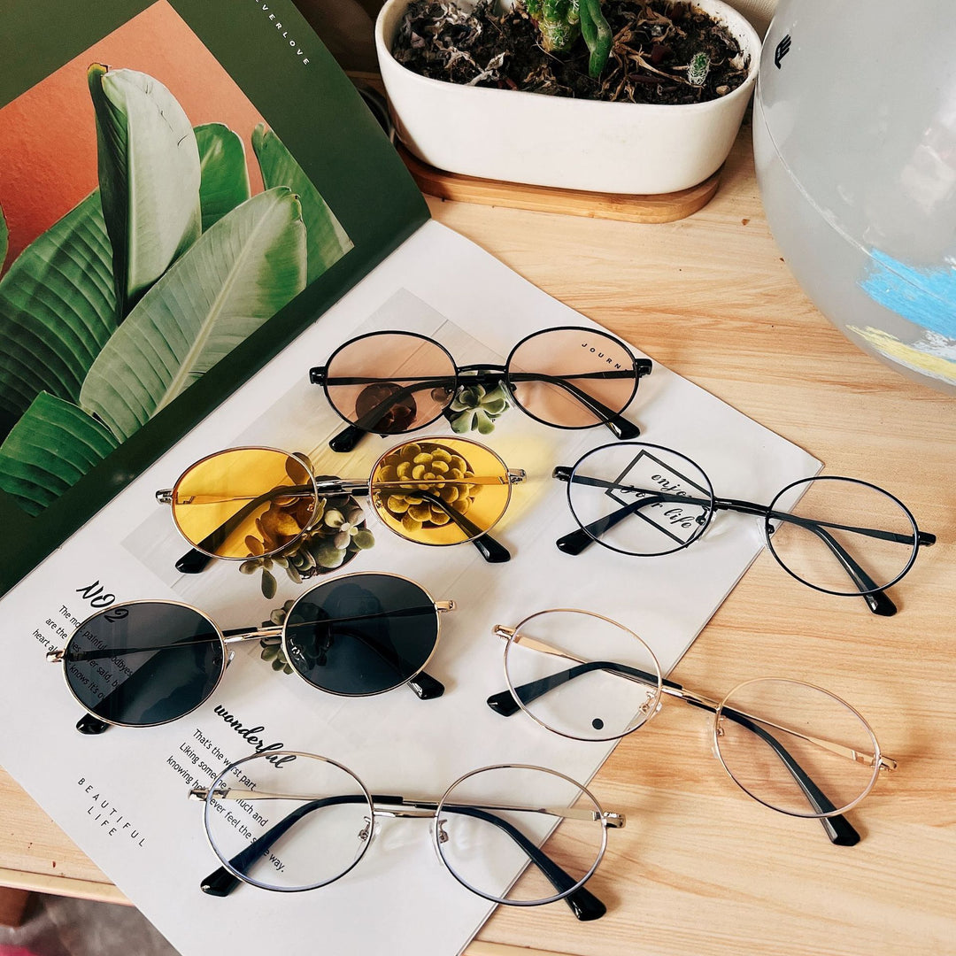 Retro-Ovalrahmen-Sonnenbrille Karnz