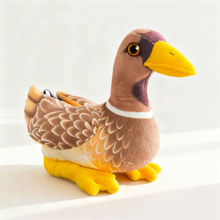 Mallard-Ente Plüschbegleiter mit besticktem Federdesign & gewichtetem Boden Karnz