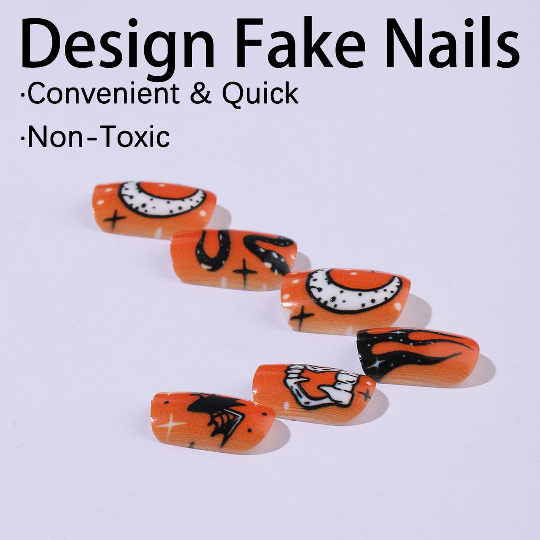 Kreatives Kunstnagelset mit Halloween-Motiven Karnz