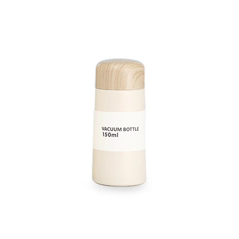 Damen vakuumisolierte Wasserflasche mit innovativem Holzdeckel Karnz