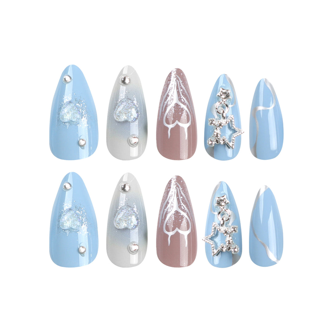 Künstlerisches Press-On Nail Art Set Karnz