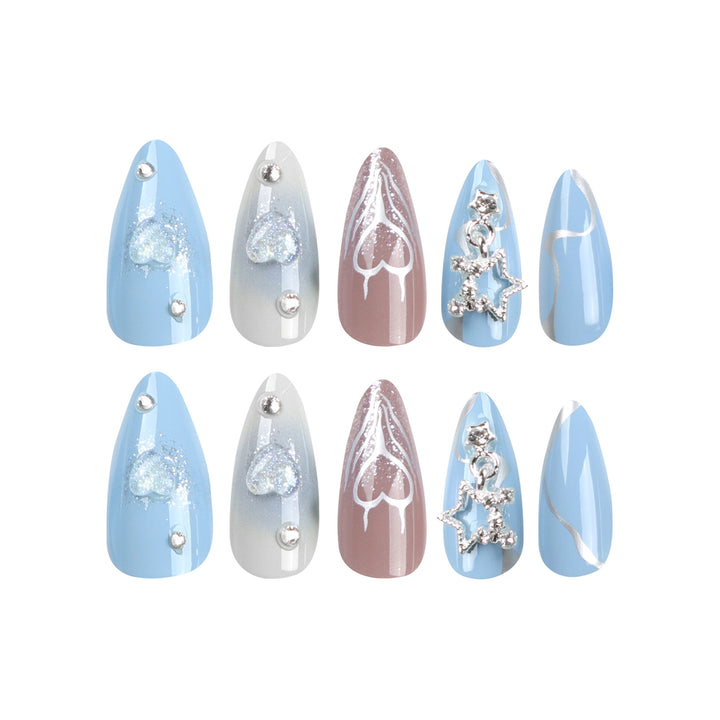 Künstlerisches Press-On Nail Art Set Karnz