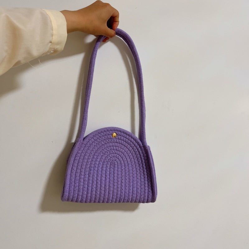 Damen modische Schultertasche mit geripptem Design Karnz