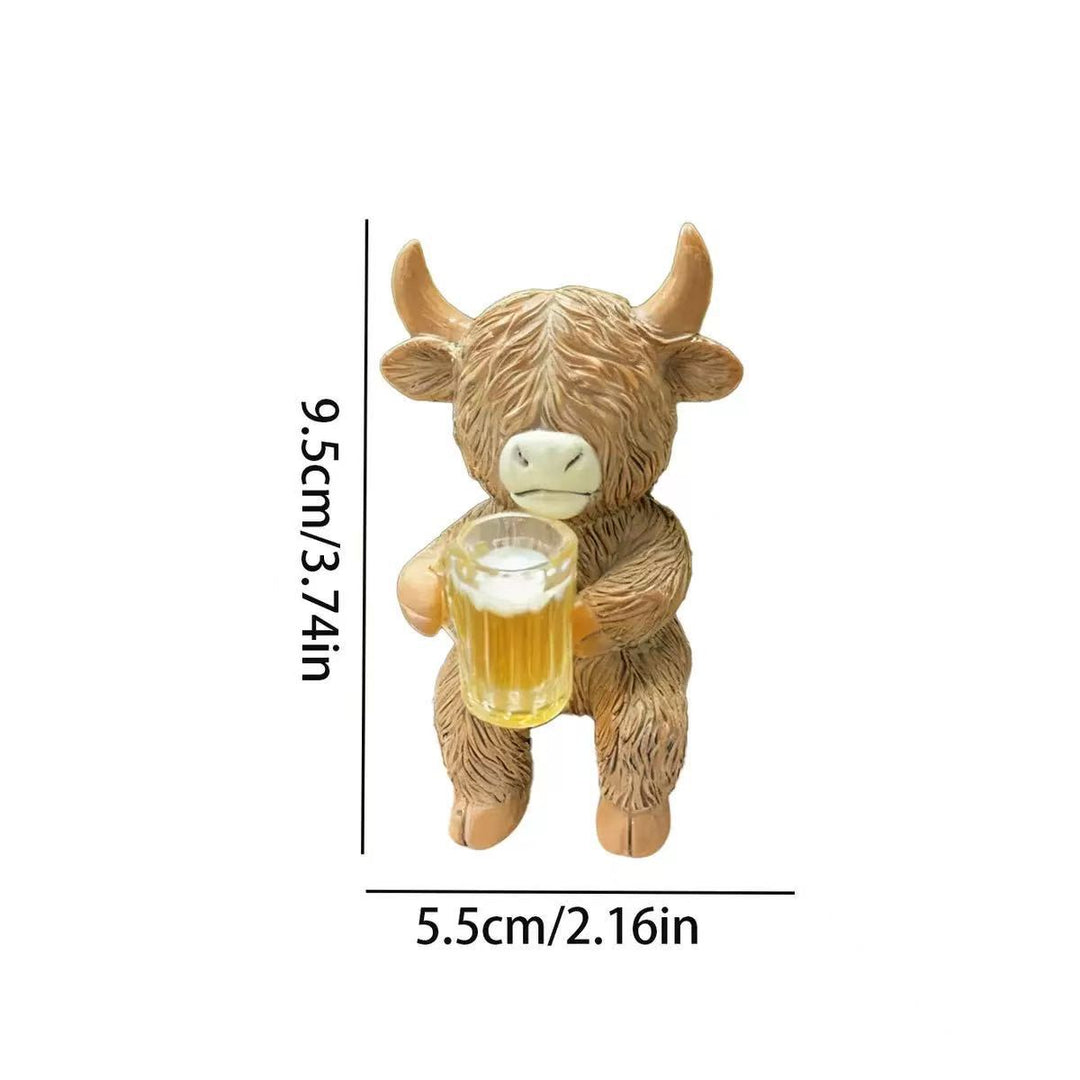 Dekorative Highland-Rind Figur Karnz