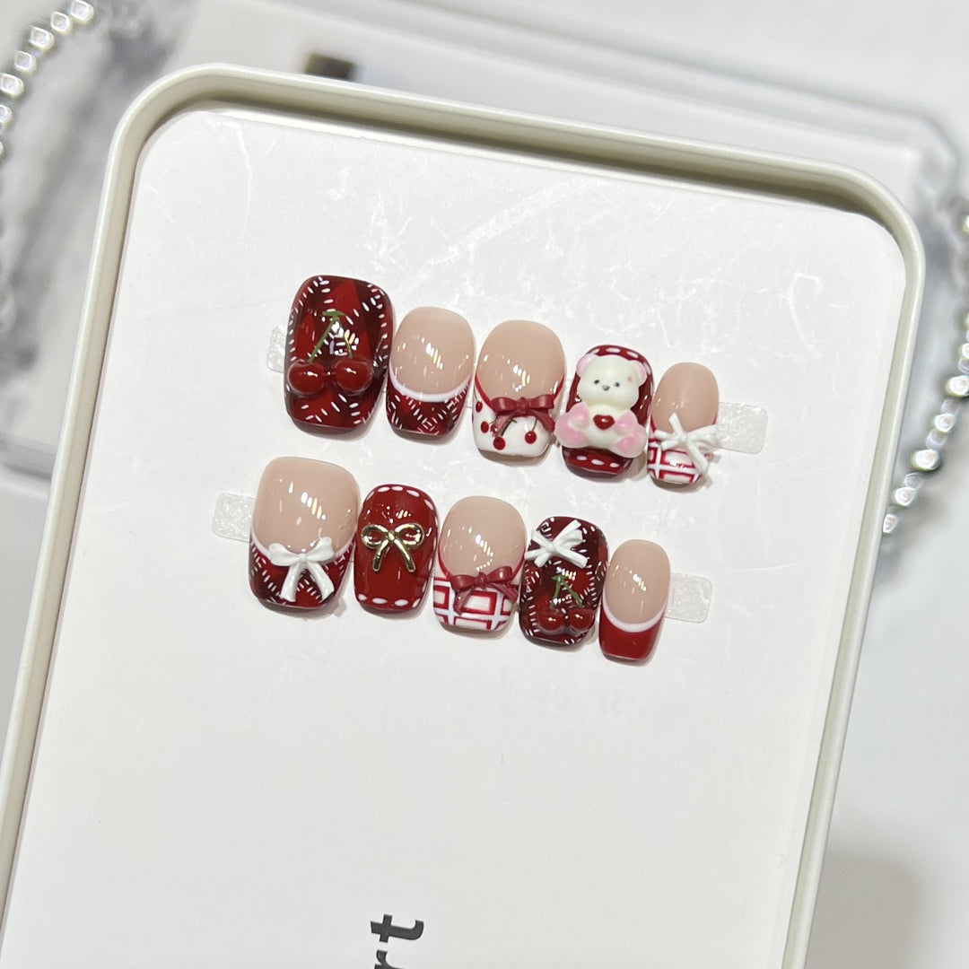 Verspielt Dessert-Themen Press-On Nagelkunst Set Karnz