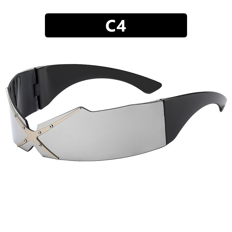 Damen futuristische Sportsonnenbrille Karnz