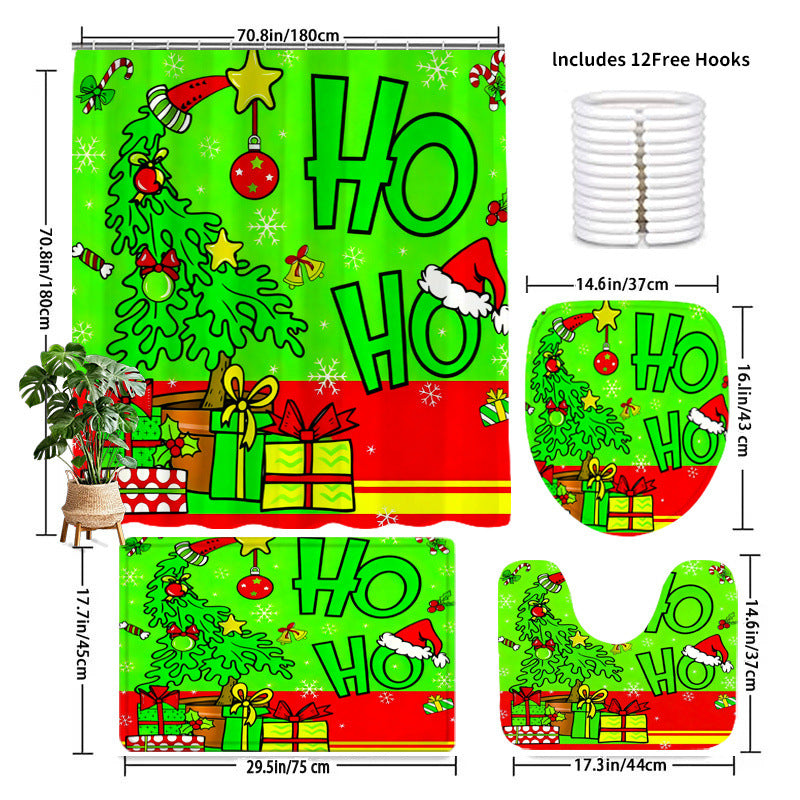 Festliches Weihnachtsbaddekor-Set Karnz