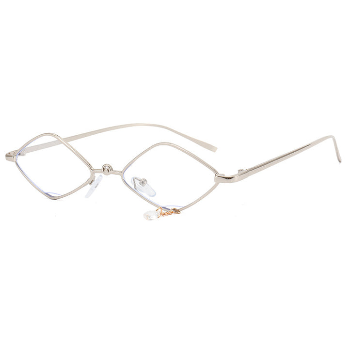Damen modische Sonnenbrille mit facettiertem Rahmen Karnz