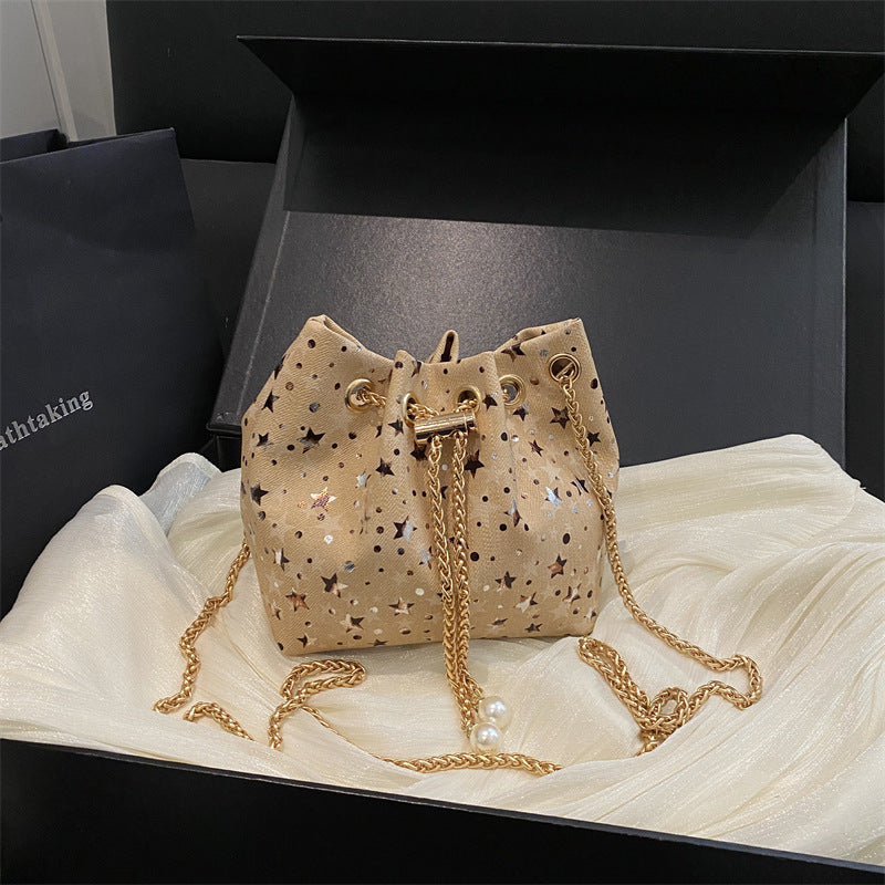 Sternen-Print Kordelzug-Handtasche