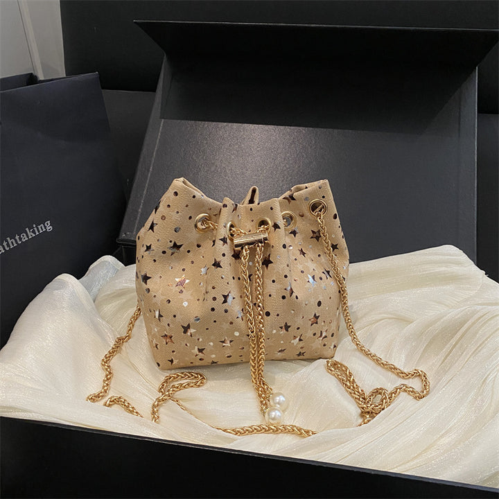 Sternen-Print Kordelzug-Handtasche