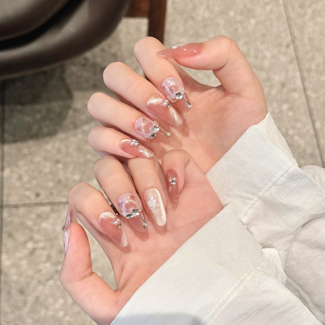 Elegantes Dekoratives Press-On Nagelset  1791774397