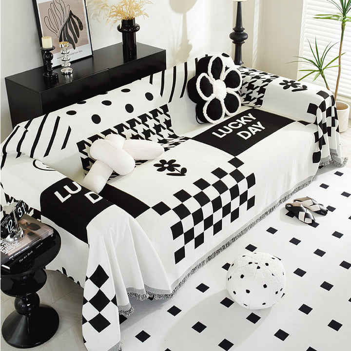 Abstraktes Design Wolldecke