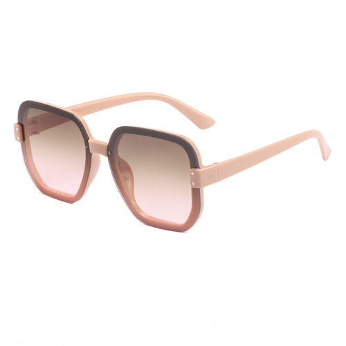 Damen modische quadratische Sonnenbrille mit gradienten Gläsern Karnz