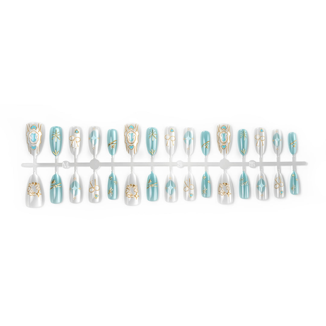 Elegantes Press-On-Nagelkunst-Set