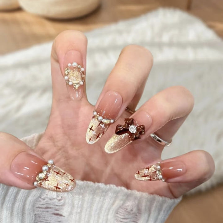 Dekoratives Press-On Nagelset Karnz