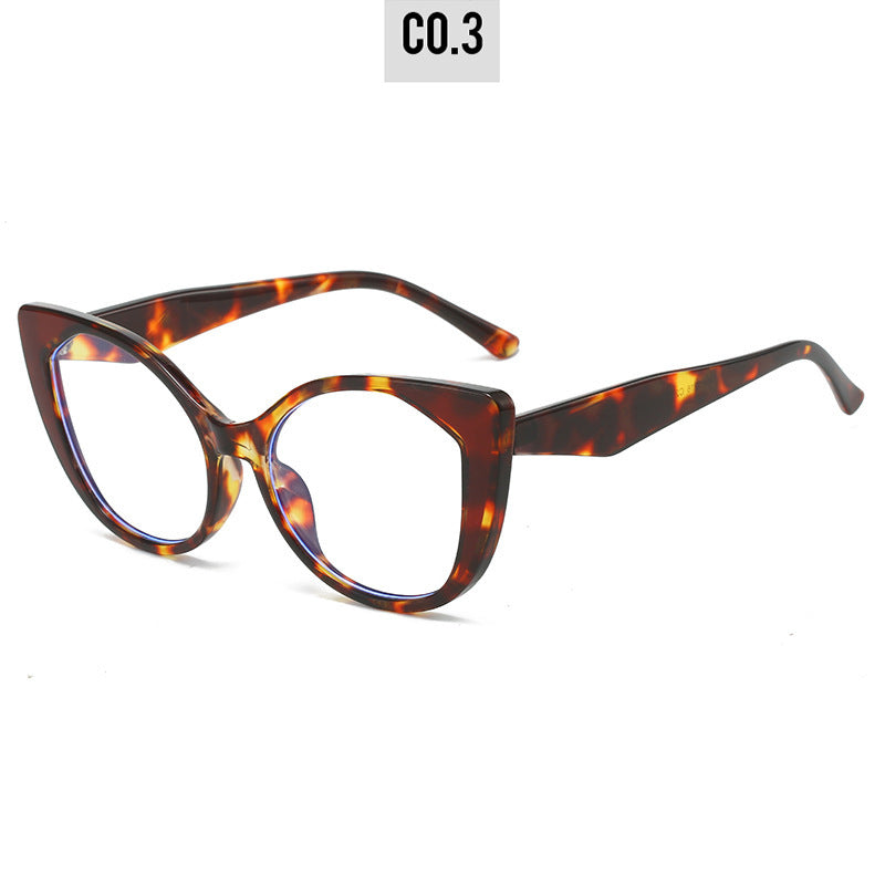 Damen Cat-Eye Brille mit floralem Design und verstellbarem Nasensteg Karnz