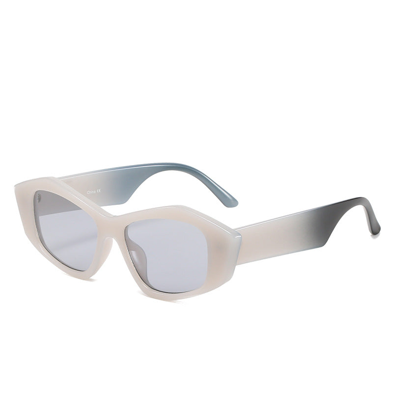Damen geometrische Sonnenbrille mit einzigartigem, futuristischem Design Karnz