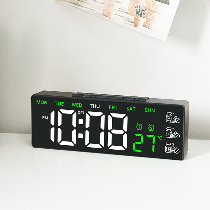 Digitaler Led-Tischwecker mit Temperatur- und Wochentagsanzeige Karnz