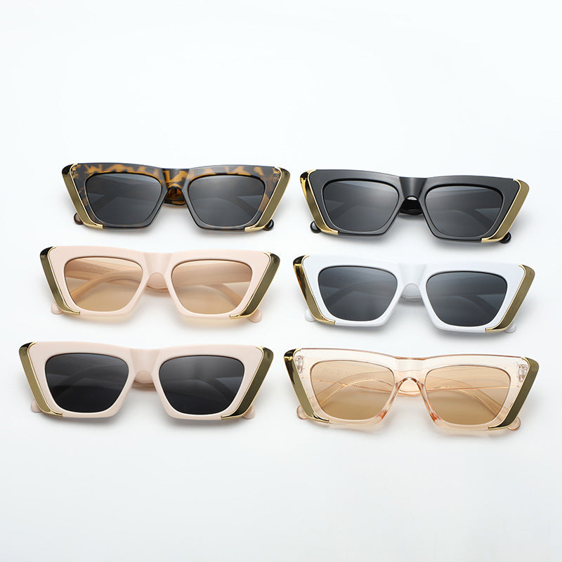 Damen modische Sonnenbrille mit eckigem Rahmen und luxuriösem Innenfutter Karnz