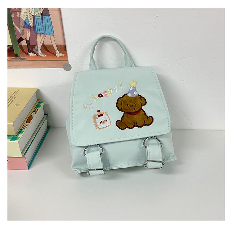 Niedlicher Charakter gestickter Rucksack