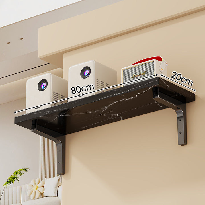 Wandmontierte schwebende Aufbewahrungse shelf mit Marmor-Effekt und Schwerlaststahlhaltern