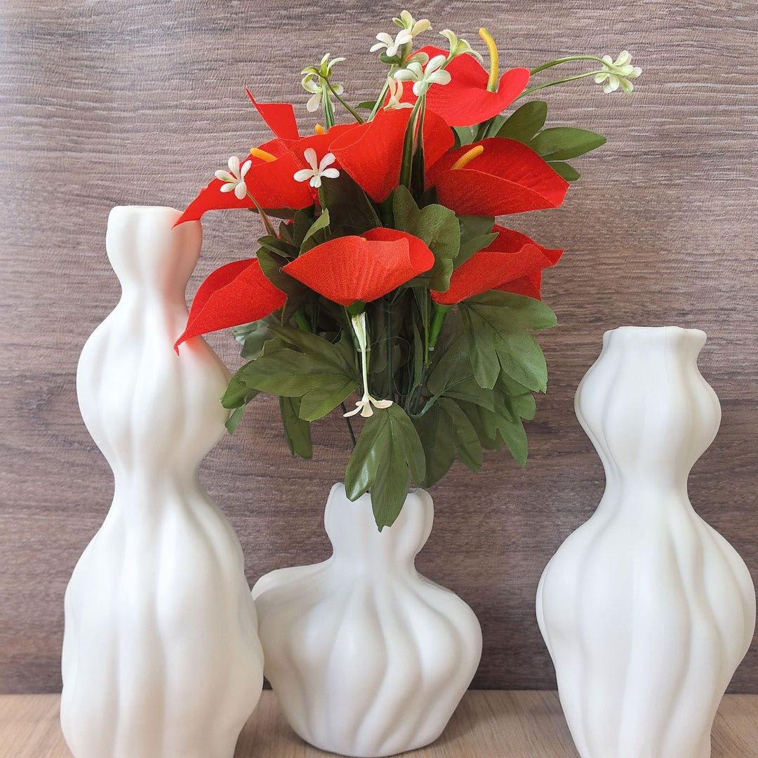 Abstract Textured Decorative Vase Karnz