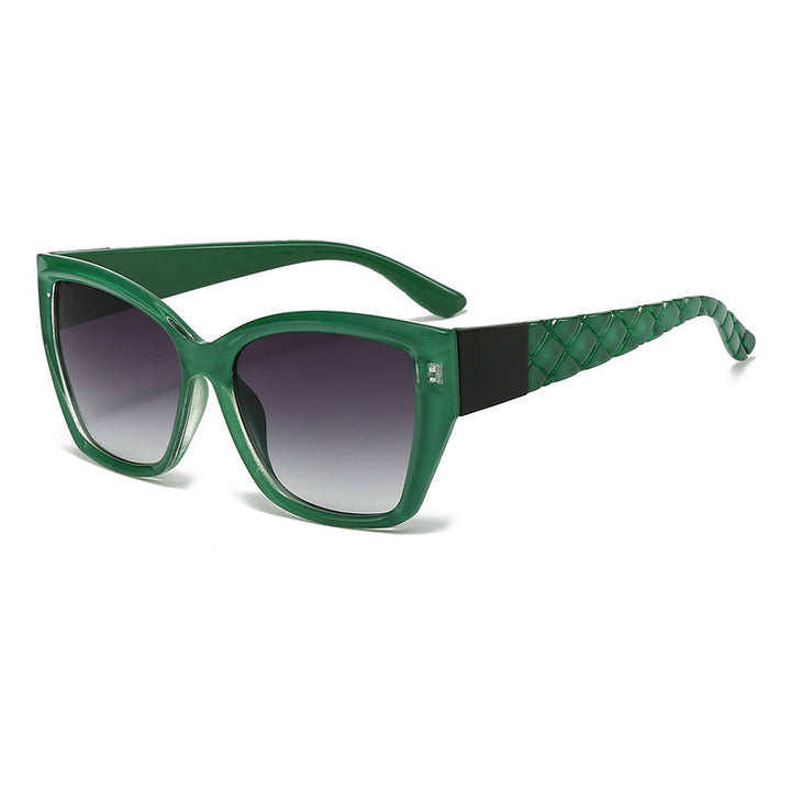 Damen Oversized Cat-Eye Sonnenbrille mit stylishen Akzenten Karnz