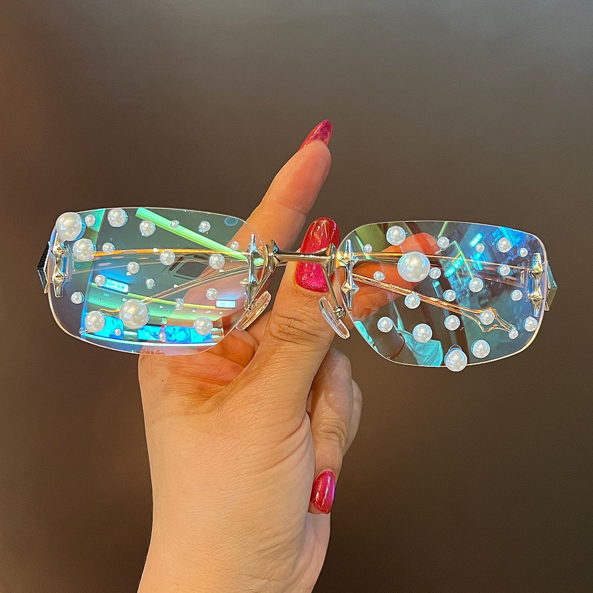 Damen Dekorative Designer-Sonnenbrille Karnz