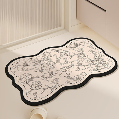 Florales Muster Memory-Schaum Badezimmermatte