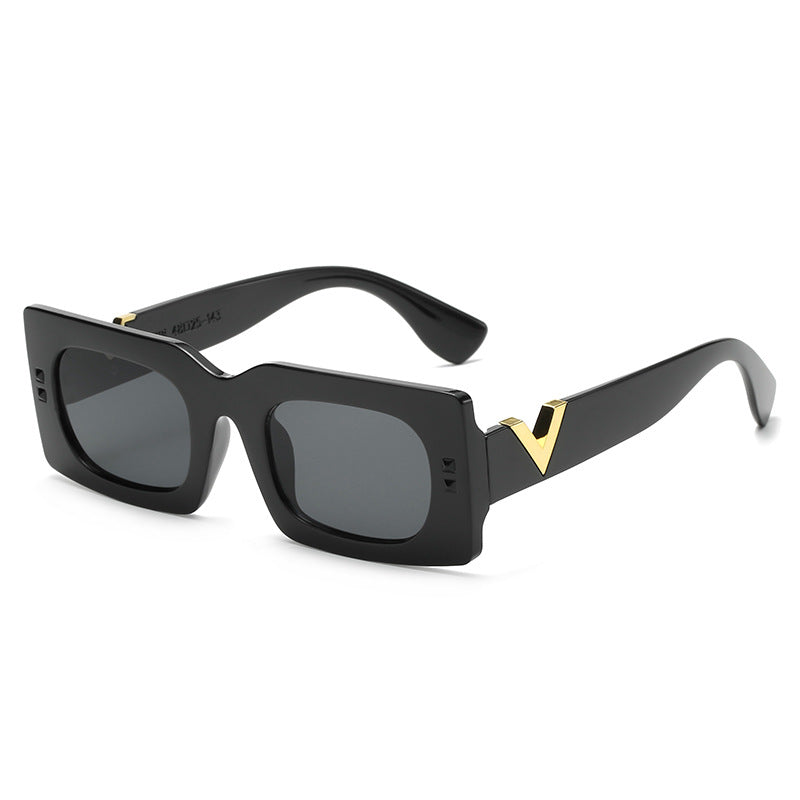 Damen oversized Sonnenbrille mit animalischem Muster Karnz