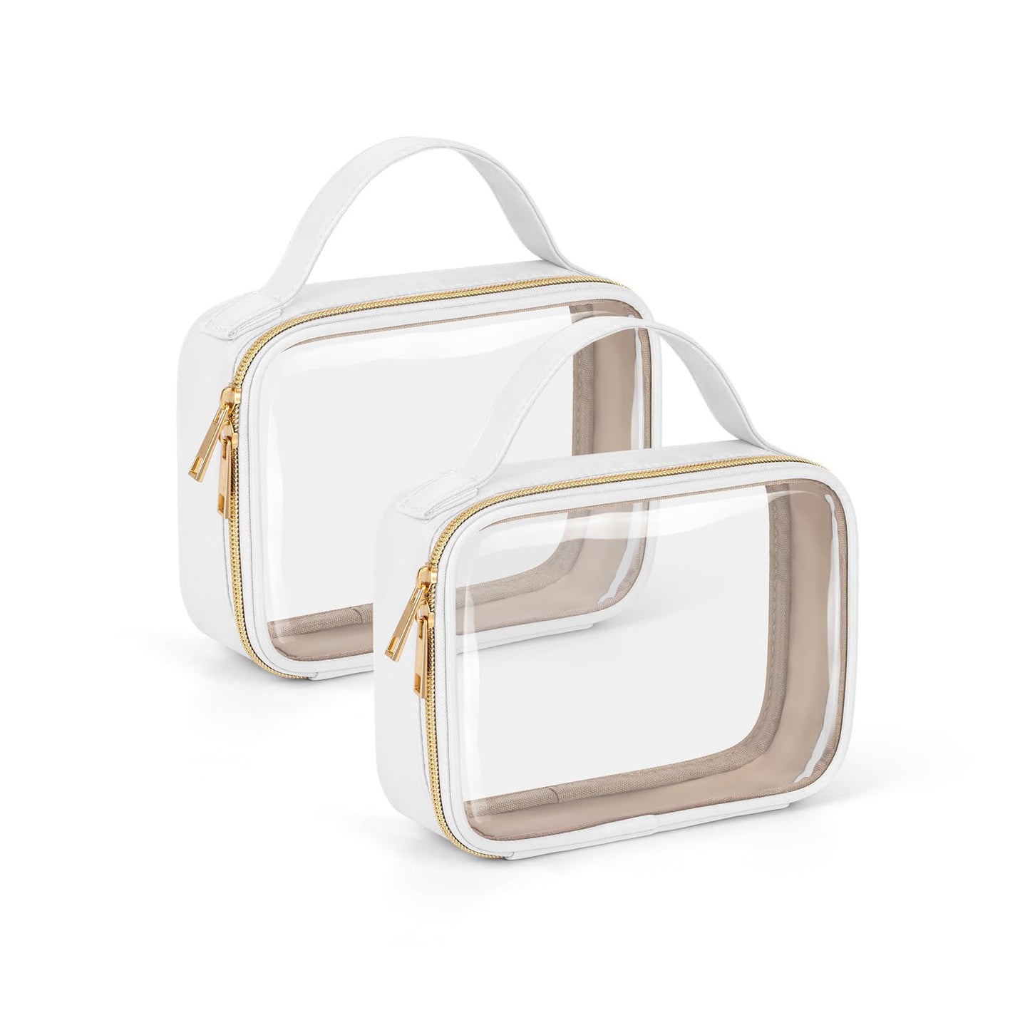 Damen durchsichtige Kosmetiktaschen Set Karnz