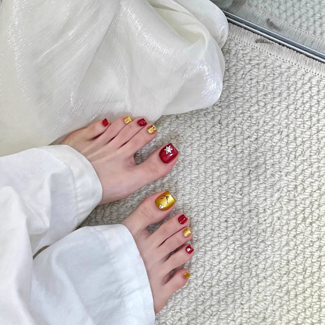 Festliches Themen-Press-On-Nagelkunst