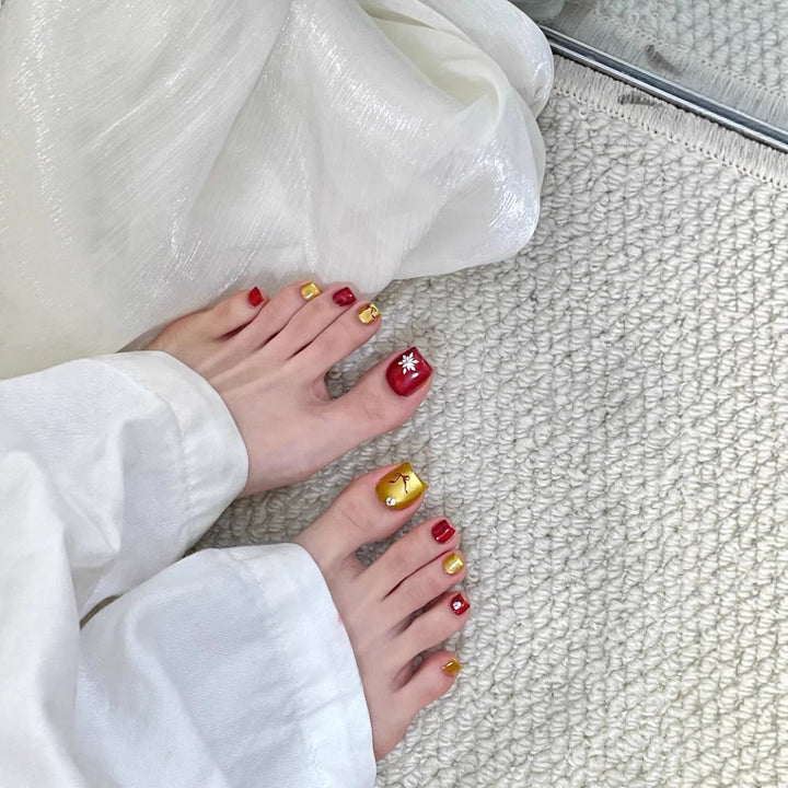 Festliches Themen-Press-On-Nagelkunst
