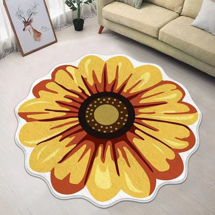 Blumenförmiger Teppich