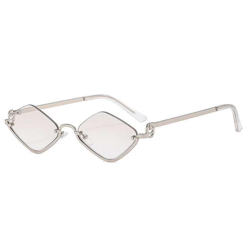 Damen trendy quadratische Sonnenbrille mit filigranem Metallrahmen Karnz
