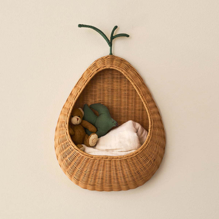 Verspielter Wandkorb im Birnen-Design Karnz