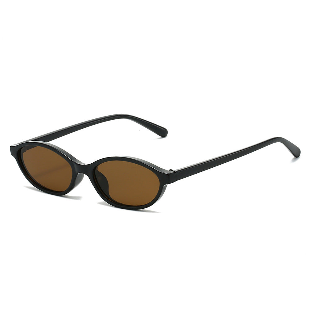 Retro-inspirierte schlanke ovale Sonnenbrille Karnz