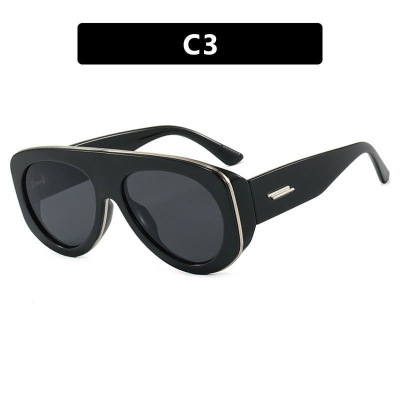 Damen extravagante Sonnenbrille im markanten Design Karnz