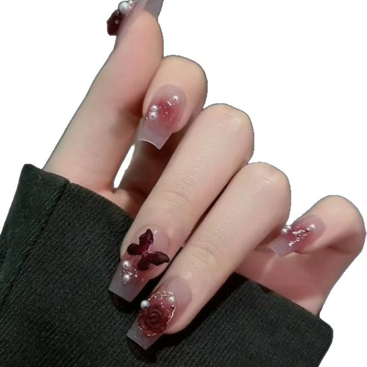 Künstliche Nagelspitzen mit Blumenmuster Karnz