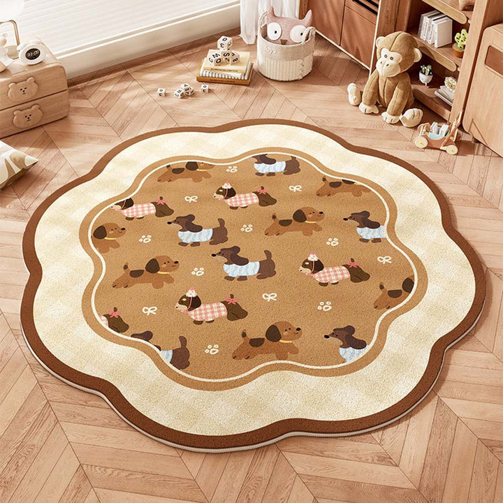 Verspielter Teppich für das Kinderzimmer