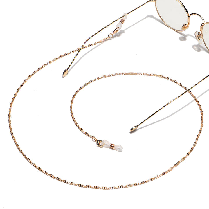 Eleganter goldener Kettenbrillenhalter Karnz