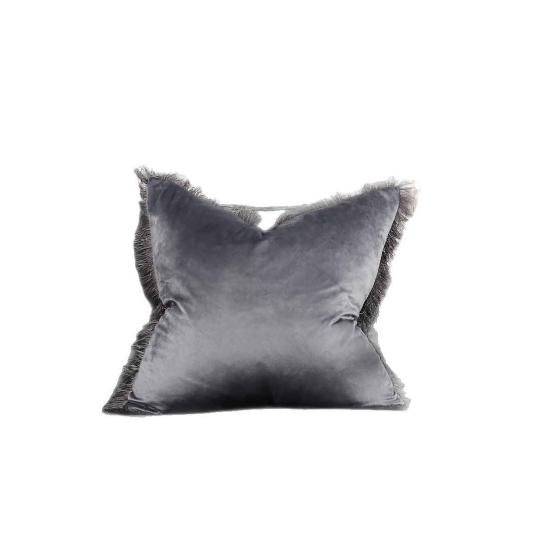 Fringed-Kante Quadrat und Lendenkissen Set
