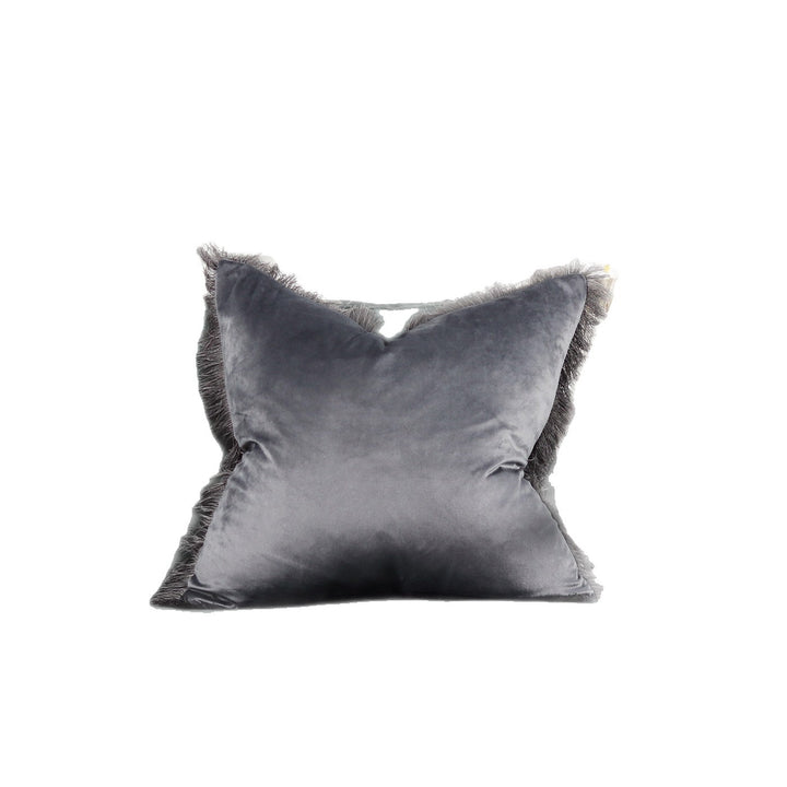 Fringed-Kante Quadrat und Lendenkissen Set