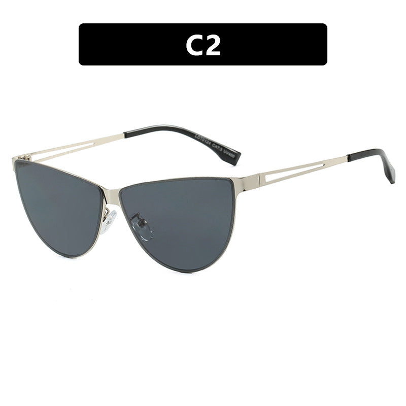Damen Cat-Eye Sonnenbrille mit stilvollem Metallrahmen und schützendem UV-Filter Karnz