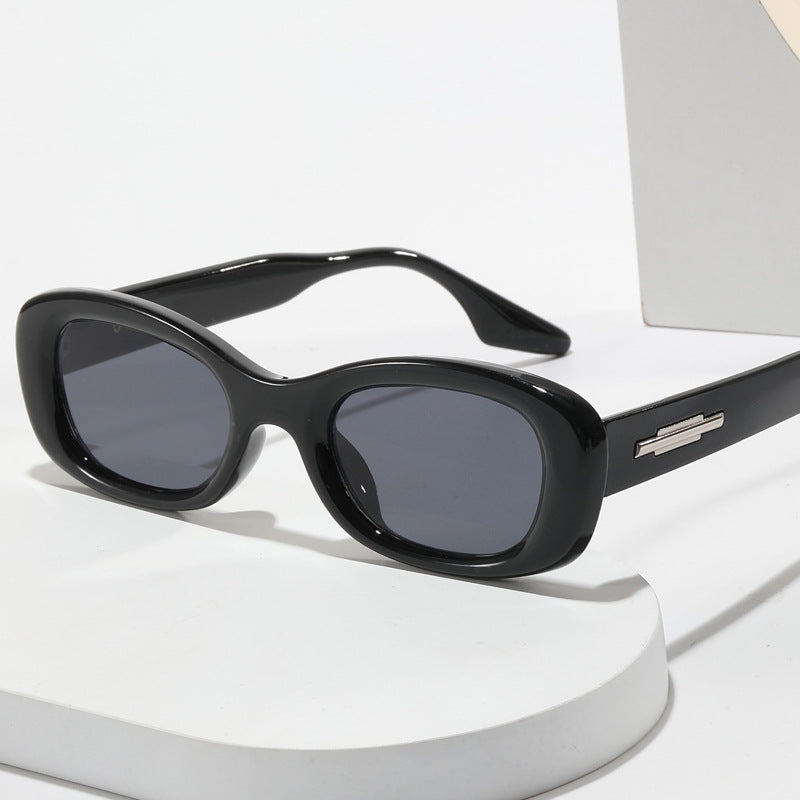 Damen modische Retro-Sonnenbrille mit breitem Rahmen Karnz