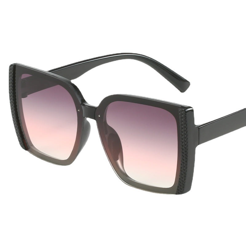 Damen oversized Designer-Sonnenbrille im modernen geflochtenen Design Karnz