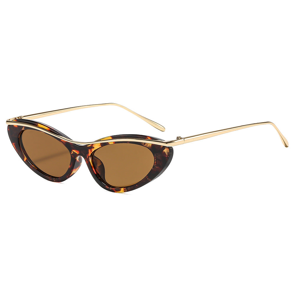Damen Cat-Eye Sonnenbrille mit elegantem Metallrahmen Karnz
