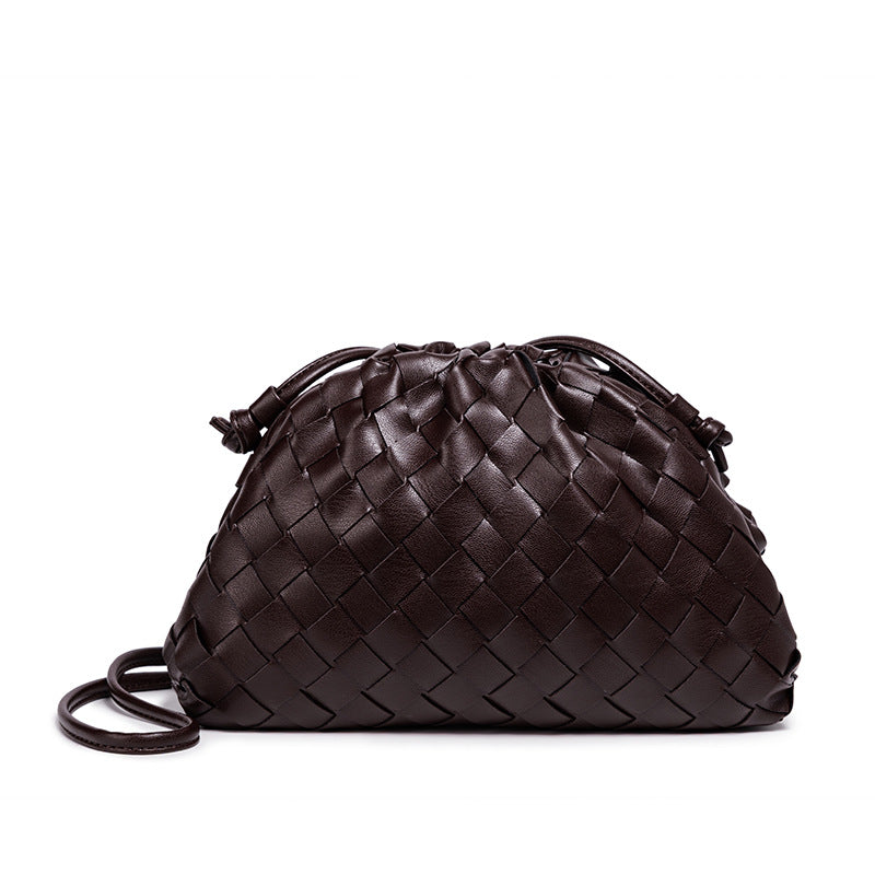 Elegante Gewebte Leder Eimer Tasche Karnz