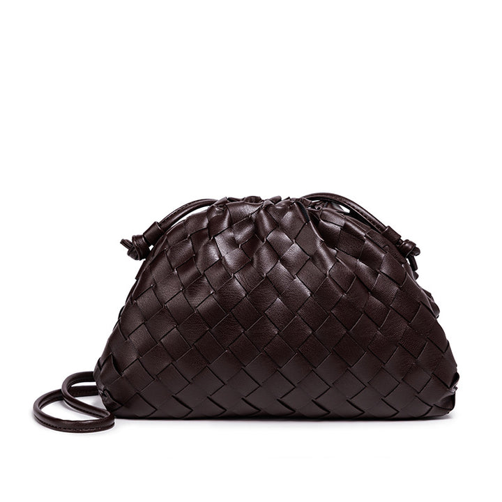 Elegante Gewebte Leder Eimer Tasche Karnz